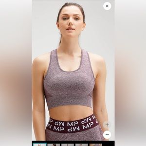 My Protein MP Washed Oxblood sports bra and shorts NWT